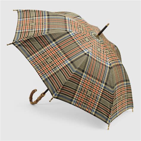 regenschirm gucci|Gucci Regenschirm aus Nylon mit Square G und Schottenkaro.